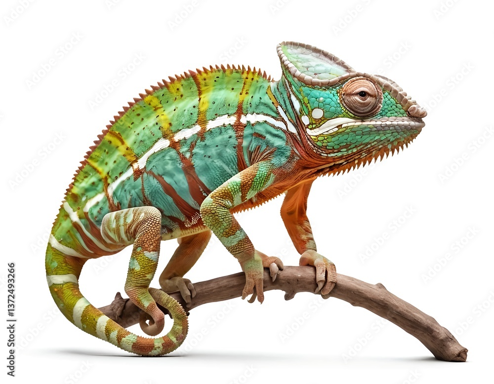 Obraz premium Panther Chameleon on Branch