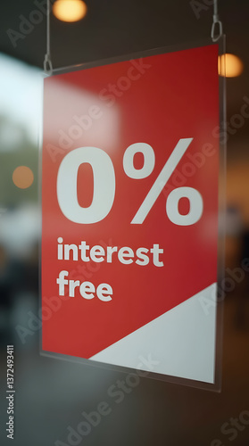 Zero Interest Free Offer Poster