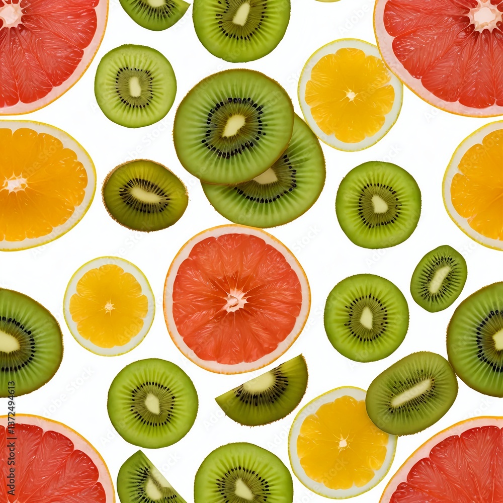 Colorful Fruit Slices Pattern Colorful Fruit Slices Pattern