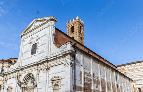 Historic Santi Giovanni church in the center of Lucca, Italy