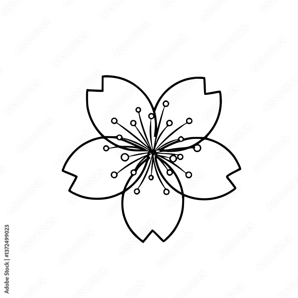Cherry blossom icons Cherry blossom icons
