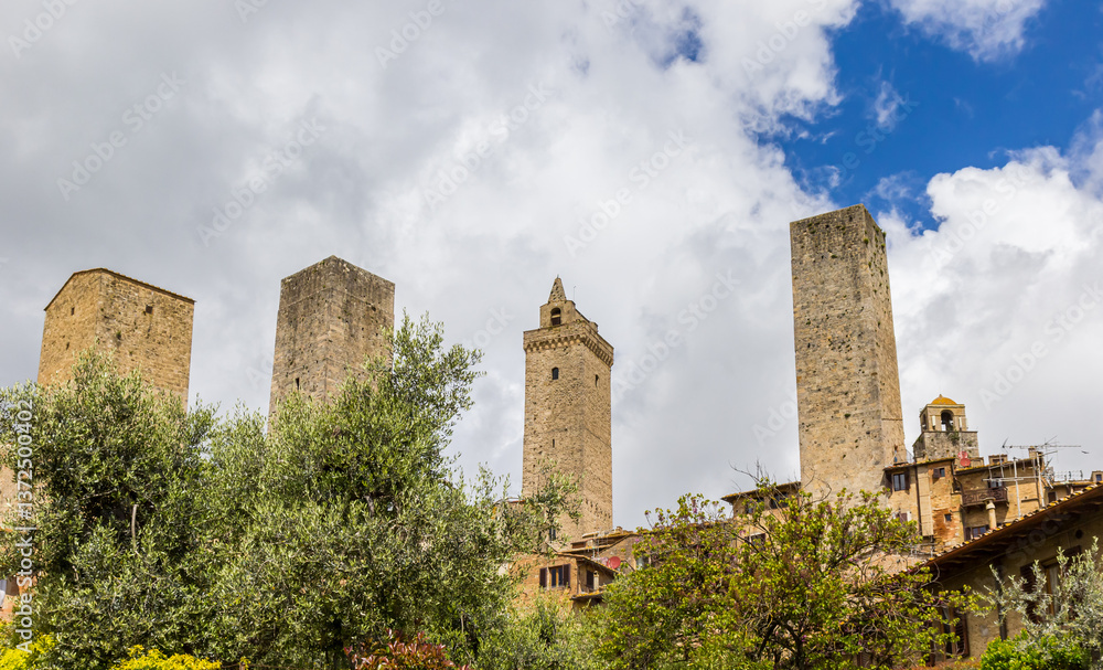 Towers in the historic center of San Gimignano, Italy