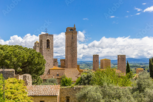 Obraz na płótnie Many historic towers of Tuscan city San Gimignano, Italy w salonie