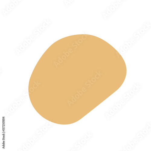 オレンジの変形図形豆型フレーム