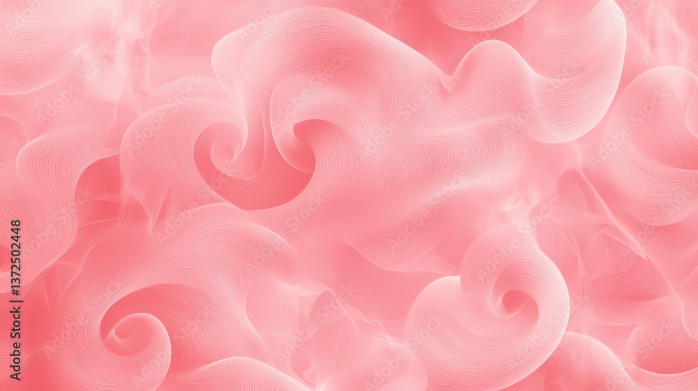 Fototapeta premium Elegant pink abstract background with flowing wavy lines and smooth fluid design for modern backdrop