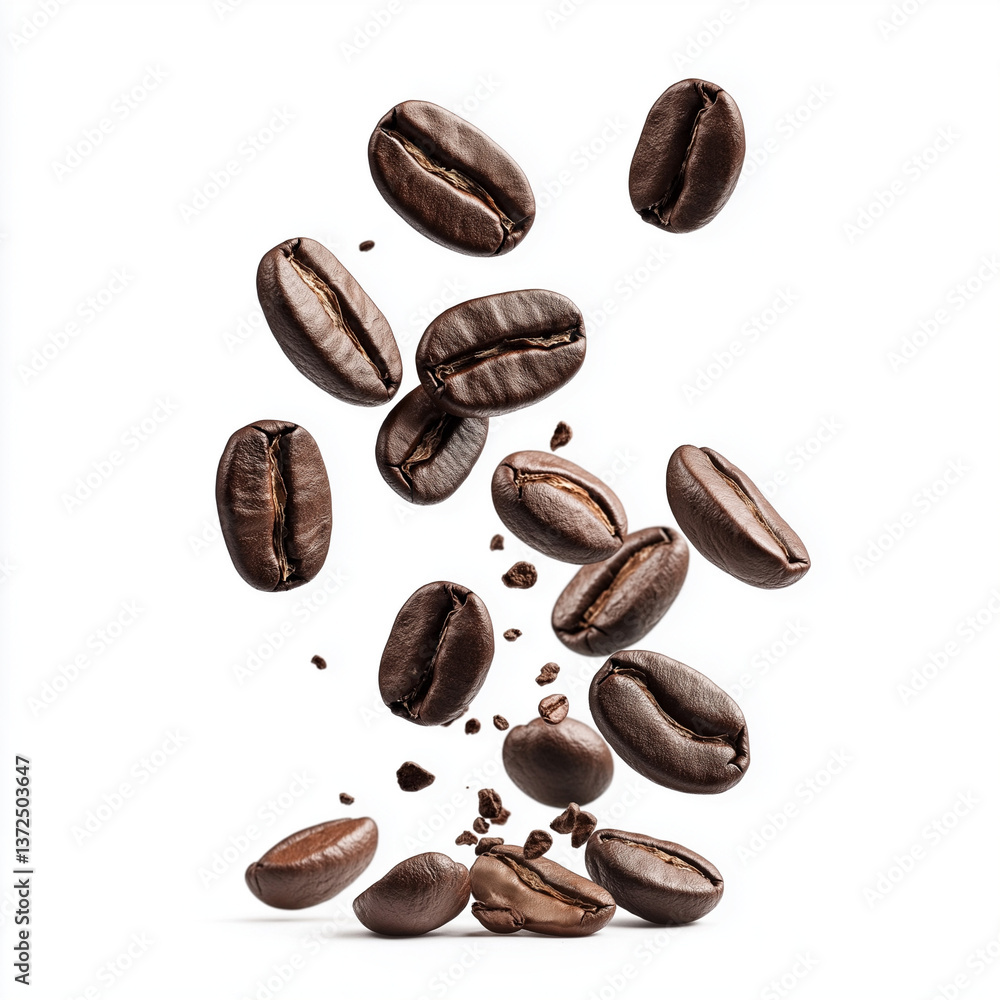 coffee beans on white background coffee beans on white background