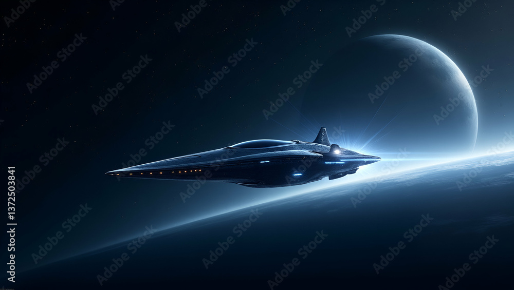 Contemporary wallpaper design featuring sleek abstract visuals with streamlined spacecraft silhouettes against a cosmic backdrop symbolizing interstellar spacecraft visionary deep space exploration ad Contemporary wallpaper design featuring sleek abstract visuals with streamlined spacecraft silhouettes against a cosmic backdrop symbolizing interstellar spacecraft visionary deep space exploration ad