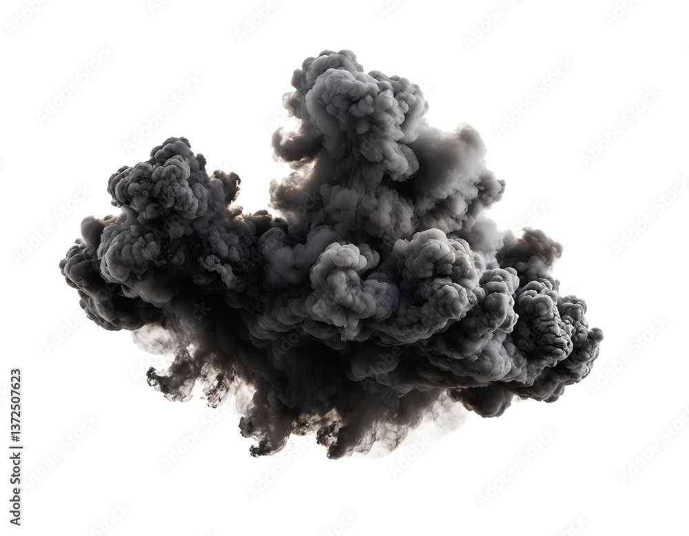 Abstract Black Smoke Cloud Abstract Black Smoke Cloud