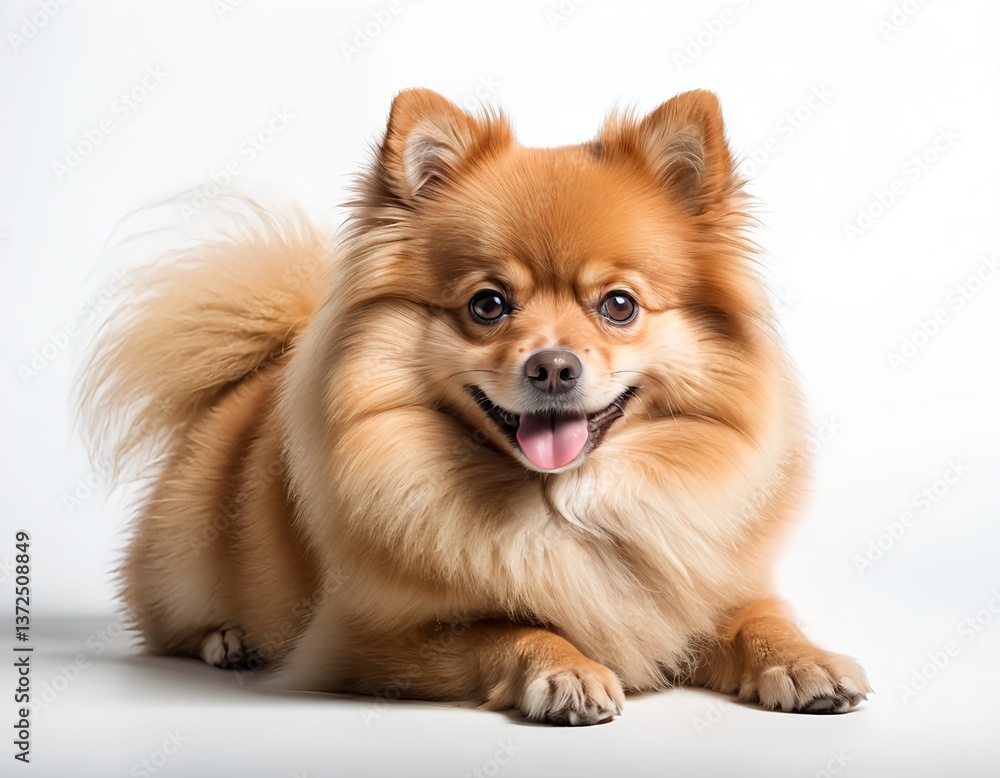 Obraz premium Adorable Pomeranian Puppy Posing