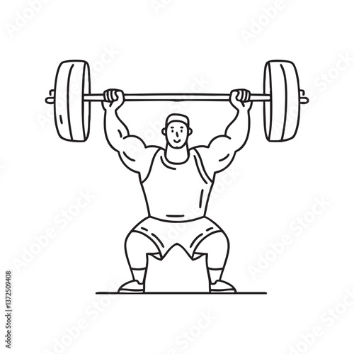 A heavily loaded barbell bending during a powerlifter deadlift