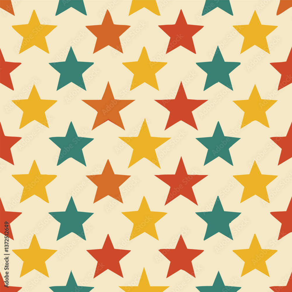 Styled Star Print Design in Vector Styled Star Print Design in Vector