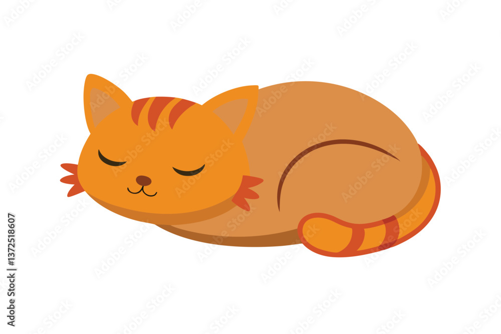 Fototapeta premium cat cartoon sleeping