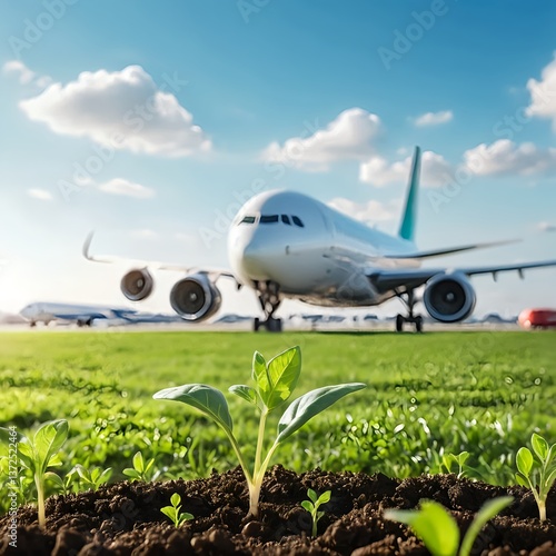 Sustainable Air Travel Green Shoots and Airplane