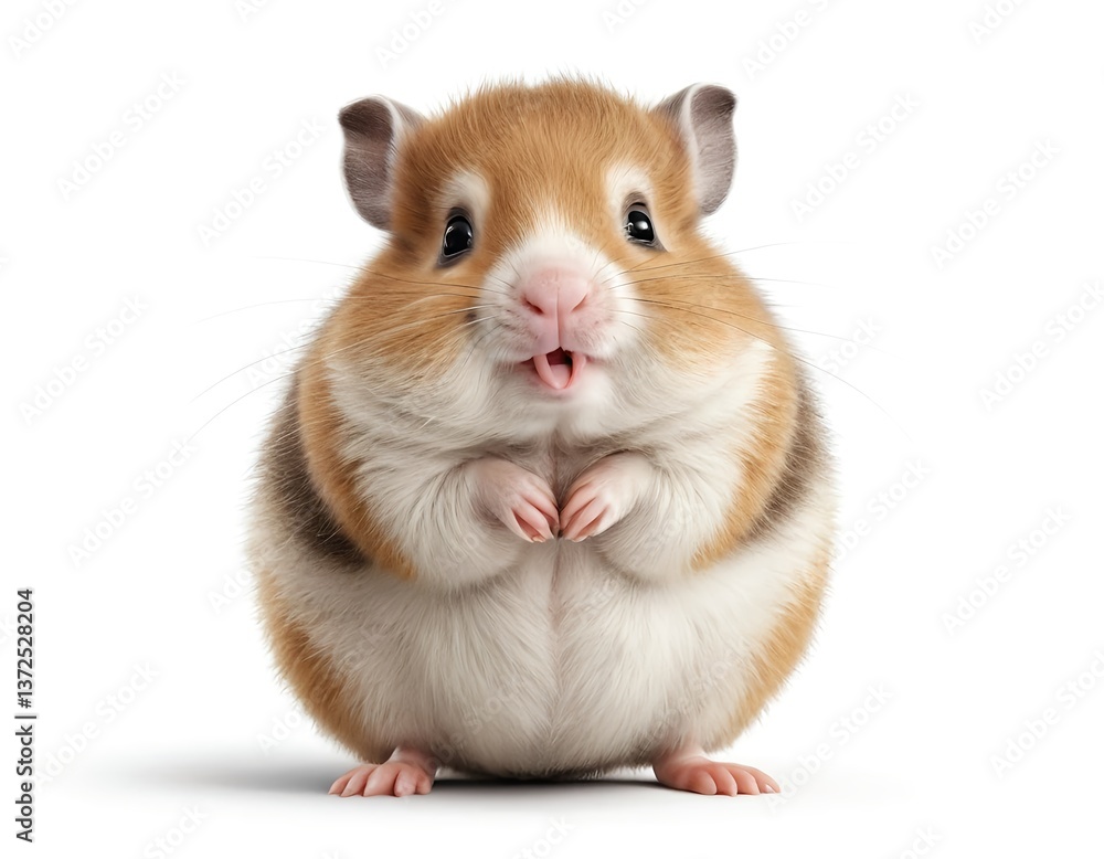 Adorable Hamster Sitting and Smiling Adorable Hamster Sitting and Smiling