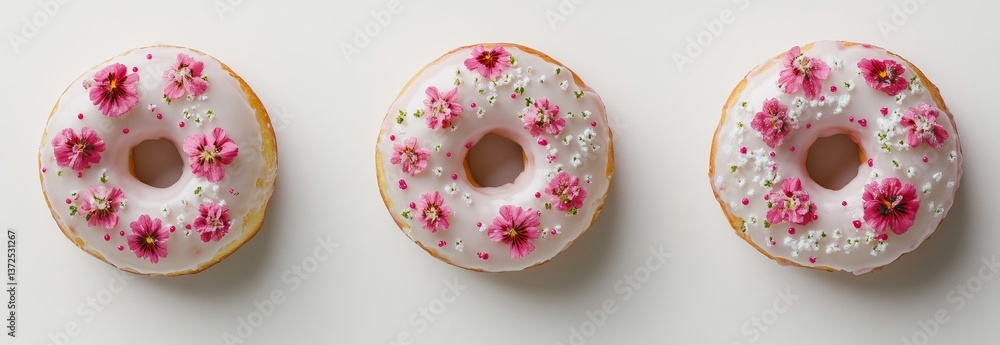 Fototapeta premium Delicate Floral Donuts (6)