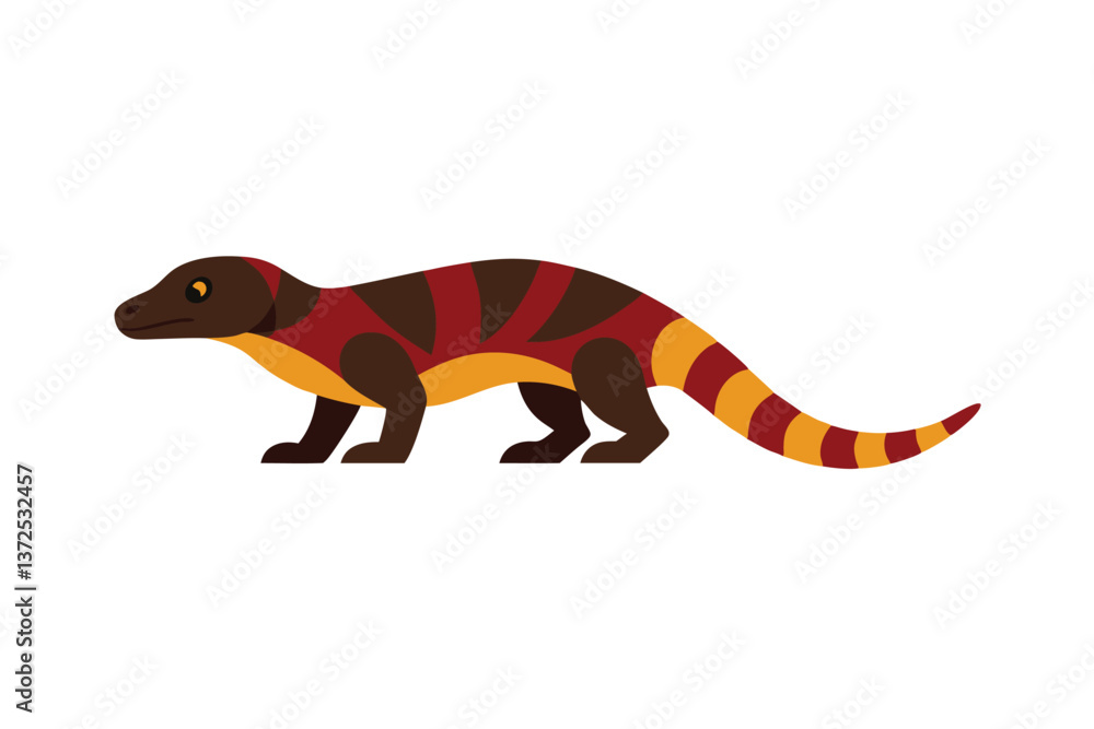 Naklejka premium perentie on a white background