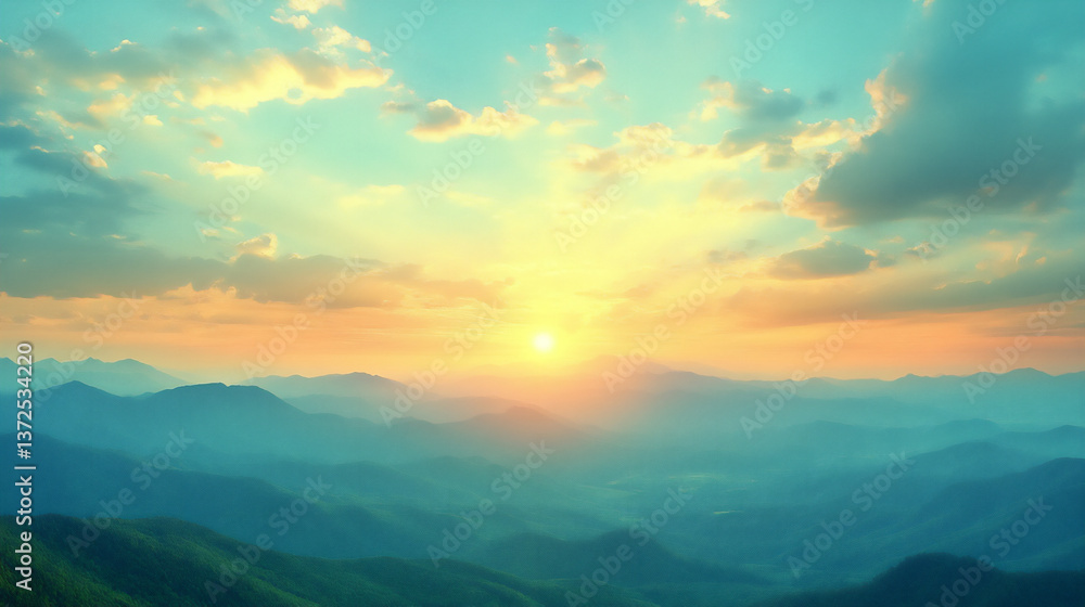 Fototapeta premium cinematic landscape banner,