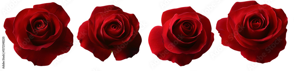 red roses isolated on a transparent background, cutout red roses isolated on a transparent background, cutout