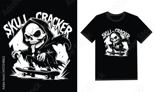 Skull and Crossbones T-Shirt Design Template