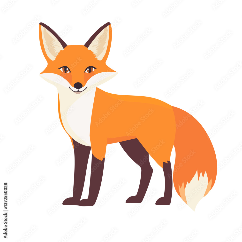 Flat vector fox, minimalist design, isolated on a white background.
Flat vector fox, minimalist design, isolated on a white background.