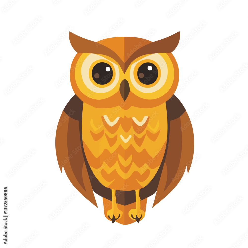 Flat vector owl, minimalist design, isolated on a white background.
Flat vector owl, minimalist design, isolated on a white background.