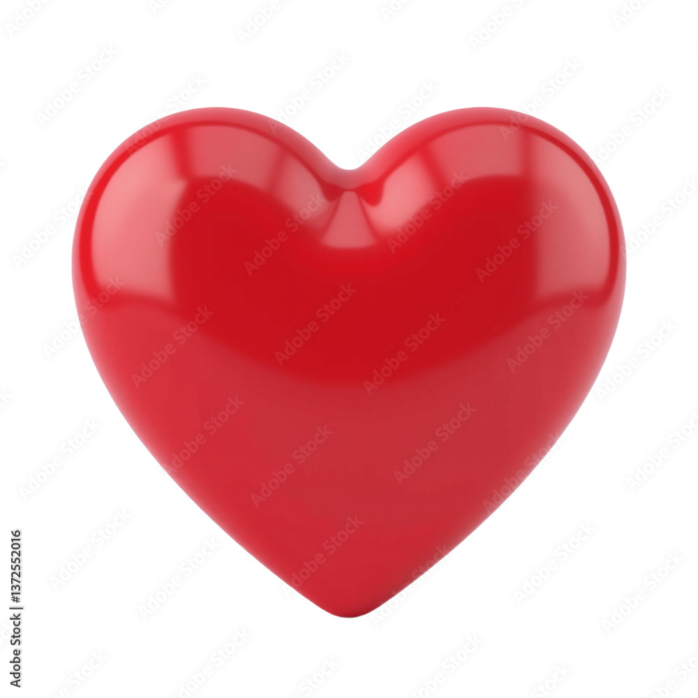 3D render of a glossy red heart shape, perfect for Valentine's Day, love, and romance themes. 3D render of a glossy red heart shape, perfect for Valentine's Day, love, and romance themes.