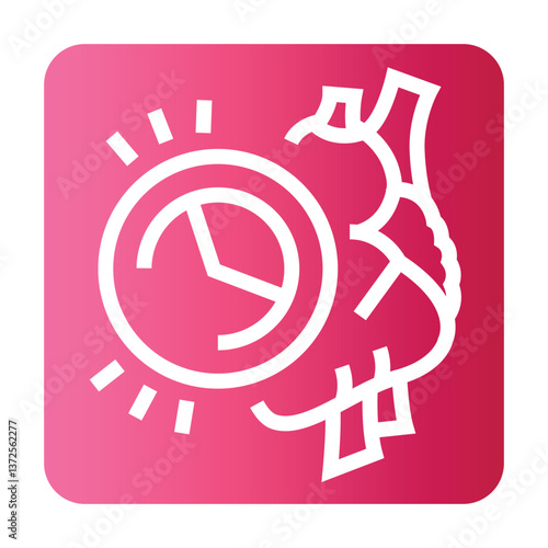 Arterial hypertension black line icon for digital and print projects.