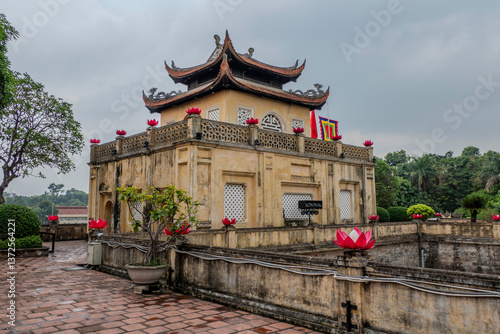 Hanoi, Vietnam, October 21, 2024. The Imperial Citadel of Thang Long is an ancient imperial city.