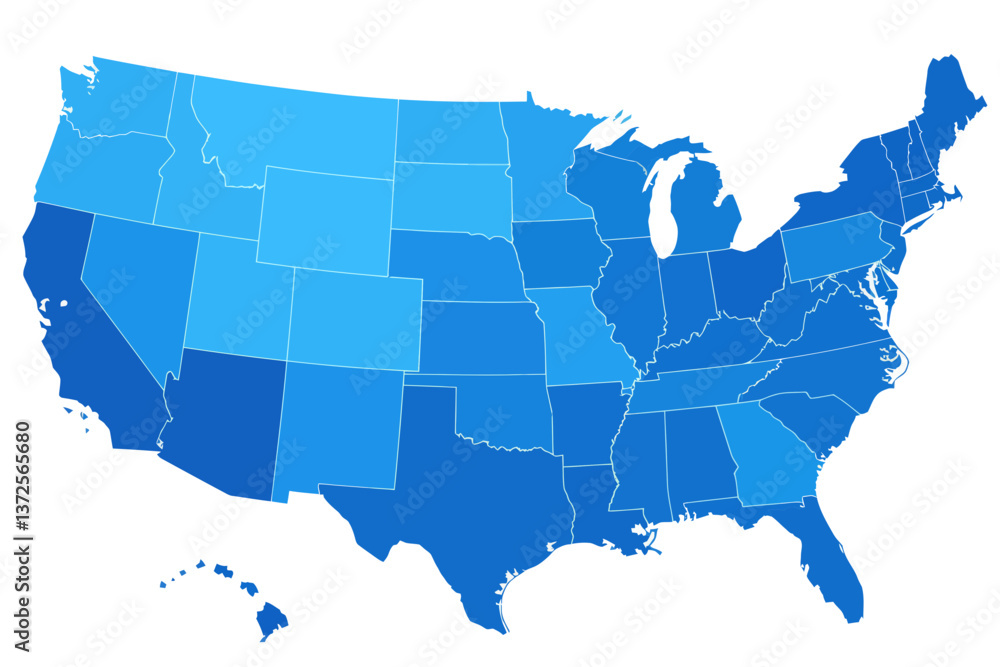 Fototapeta premium map of usa