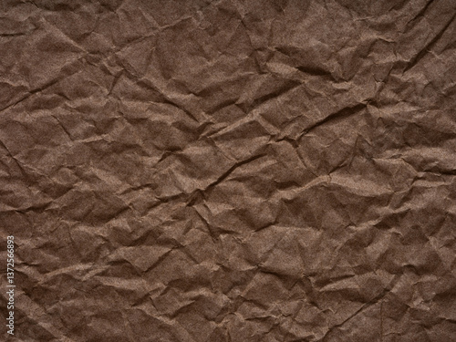 Obraz na płótnie Shades of cocoa and coffee blend in the crumpled texture, evoking warmth and the comfort of simplicity w salonie