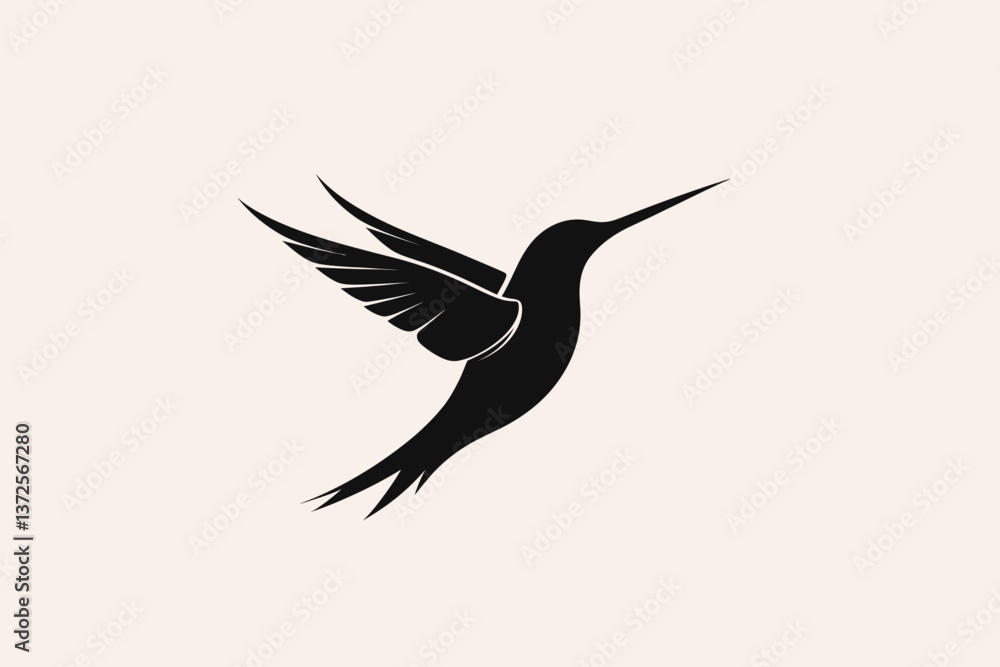Fototapeta premium flying bird silhouette