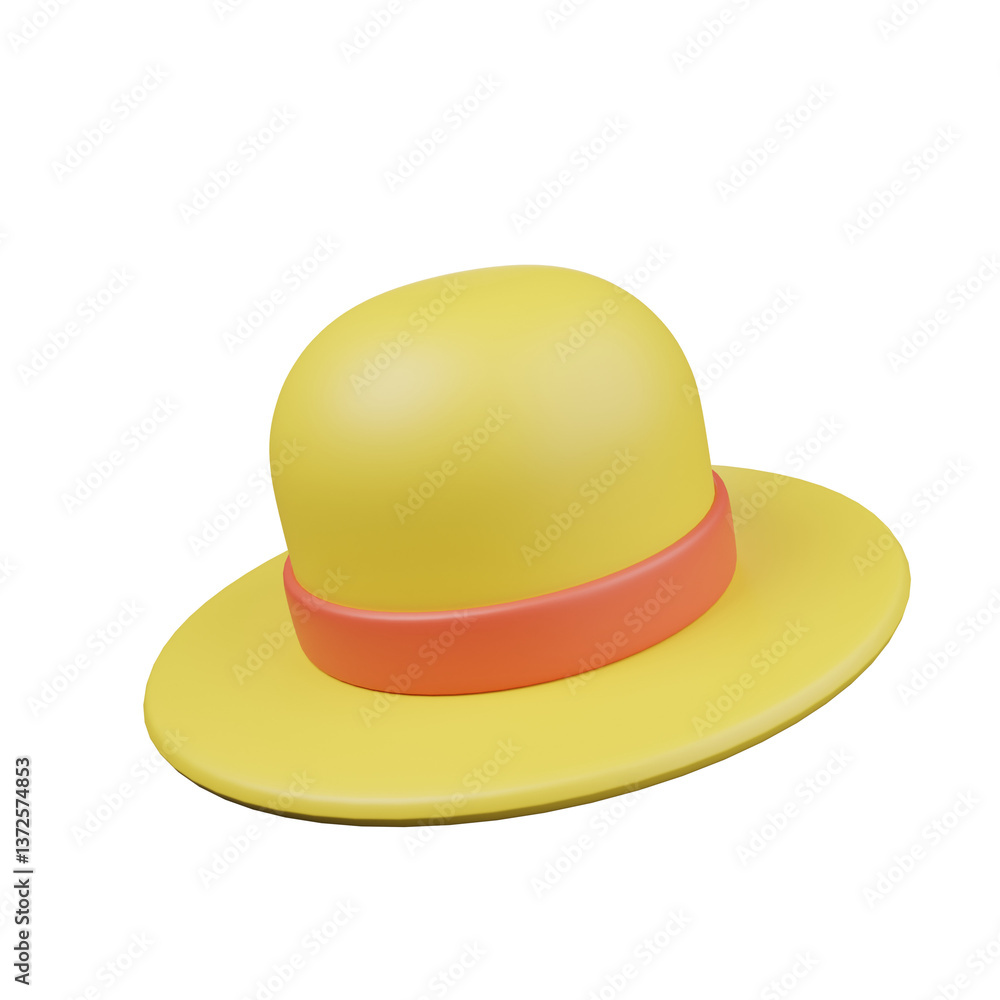 3D Beach Hat Icon 3D Beach Hat Icon
