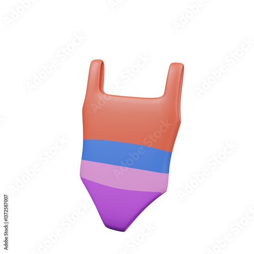 3D Swimsuit Icon – Stylish Summer Beachwear