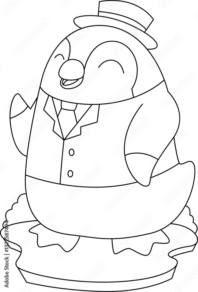 Penguin Groom Suit Wedding Animal Vector Graphic Art Illustration Penguin Groom Suit Wedding Animal Vector Graphic Art Illustration