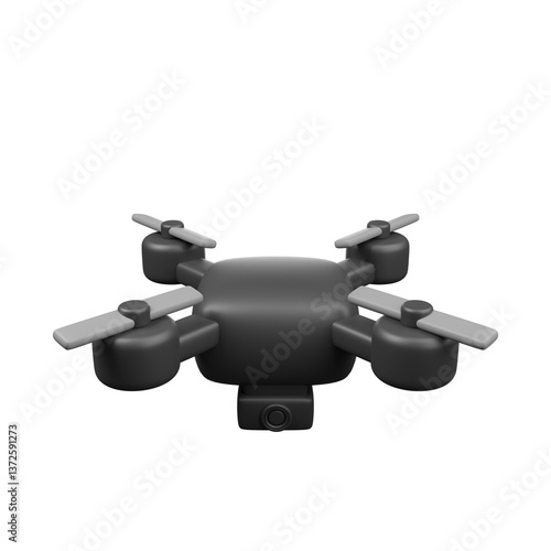 3D Drone Camera Icon – Aerial Photography for Summer Travel