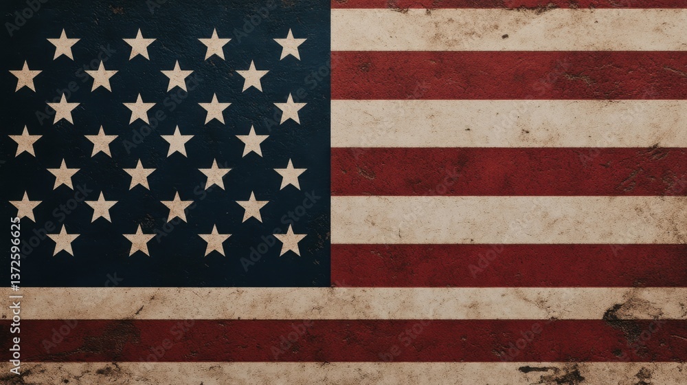 Naklejka premium A majestic view of the U.S. Capitol building with the American flag flying in front, symbolizing the power of democracy and governance.