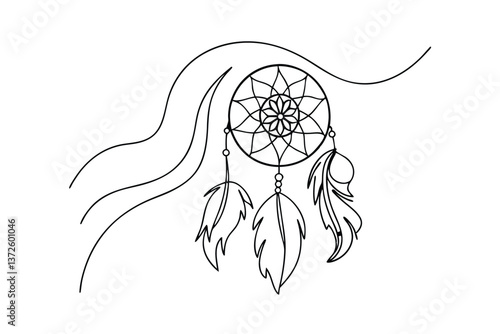 Dreamcatcher Native American Art Feathers Spiritual Symbolism Design