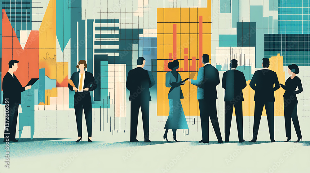 Illustration showing investors choosing between stocks and bonds based on interest rates (1)