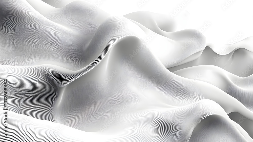 Fototapeta premium Abstract Black and White Liquid Flow Gradient Texture for Website Headers and Poster Designs