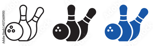 bowling ball with hitting pins icon vector. bowling sport and recreation icon. sports sign. vector illustration on transparent background.