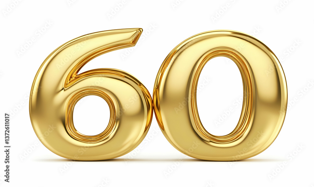 Shiny gold number sixty anniversary Shiny gold number sixty anniversary