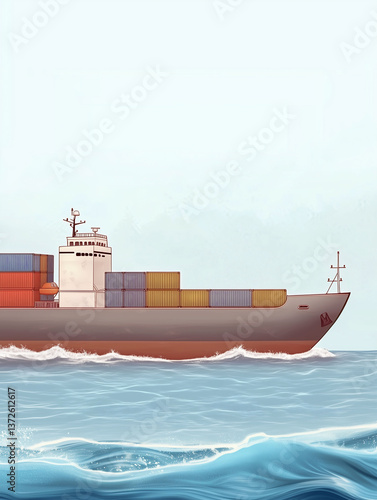 Serene Cargo Ship Journey