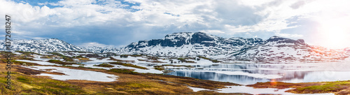 Schmeeschmelze in der Region Telemark in Norwegen