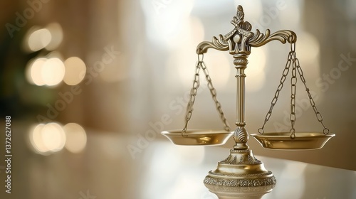 Justice symbol action courtroom setting legal scale professional environment close-up view law concept