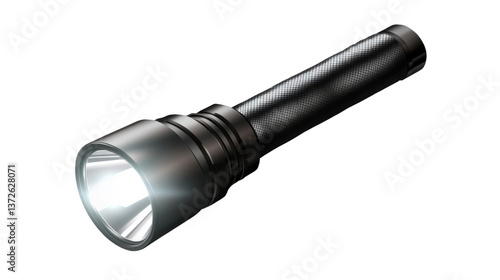 Plakat flashlight isolated on white background