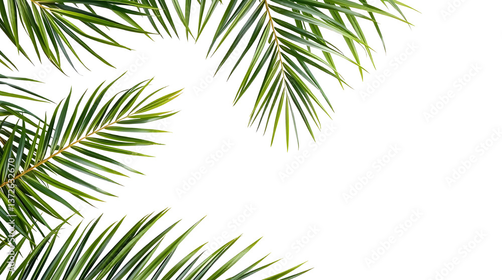 palm leaves isolated on transparent background palm leaves isolated on transparent background
