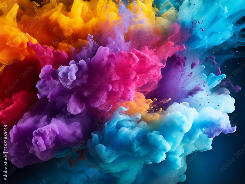 Fototapeta premium Randomly blending pigments builds excitement and natural interest with spontaneous energy