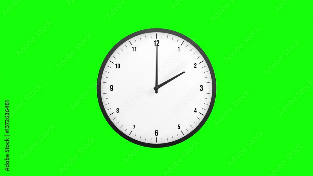 Simple analog modern wall round clock. Vector illustration EPS 10 Simple analog modern wall round clock. Vector illustration EPS 10