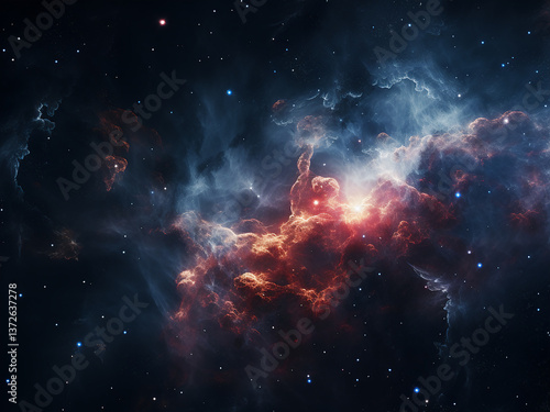 Cosmic void boundary where galaxy filaments end and dark space begins forming universal structure