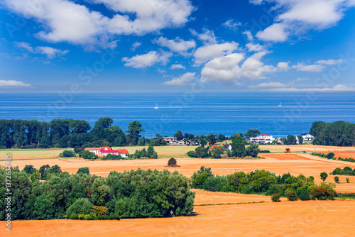 Fotografia View from the Lighthouse Bastorf to the Baltic Sea, Germany